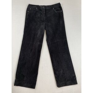 Laura Scott Womens Corduroy Pants Size 10 Black 33X29 Lightweight Material‎